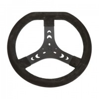 STEERING WHEEL COVERED WITH CHAMOIS LEATHER, BLACK COLOR Ø320MM